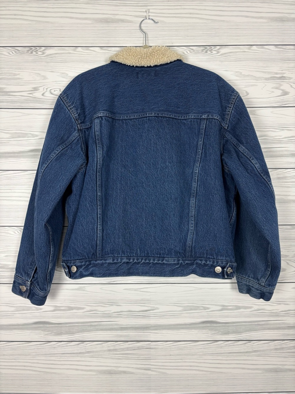 Madewell Sherpa lined denim Jean jacket size XL - Picture 8 of 10